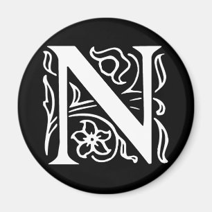 Fancy letter N Magneet
