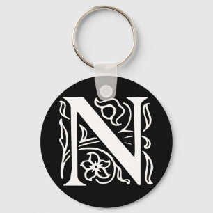 Fancy letter N Sleutelhanger