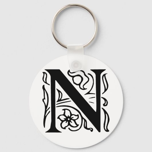 Fancy letter N Sleutelhanger (Voorkant)
