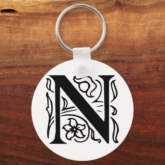 Fancy letter N Sleutelhanger (Voorkant)