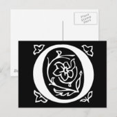Fancy letter O Briefkaart (Voorkant / Achterkant)