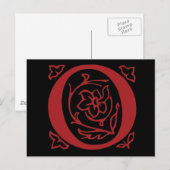 Fancy letter O Briefkaart (Voorkant / Achterkant)