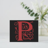 Fancy letter P Briefkaart (Staand voorkant)
