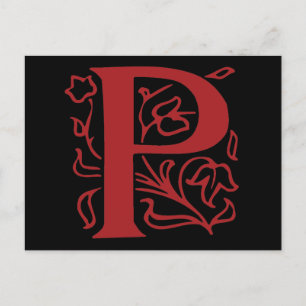 Fancy letter P Briefkaart