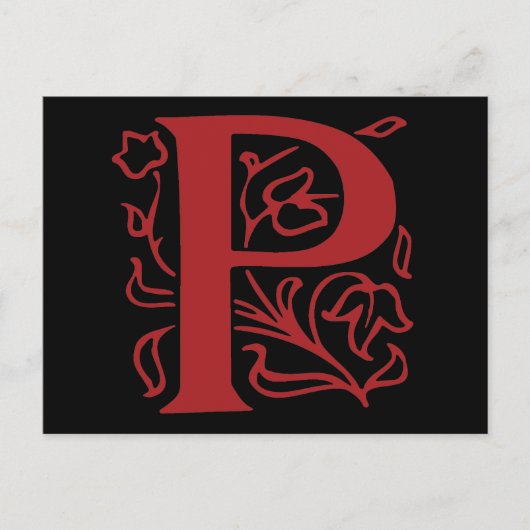 Fancy letter P Briefkaart (Voorkant)