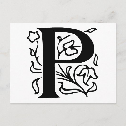Fancy letter P Briefkaart (Voorkant)