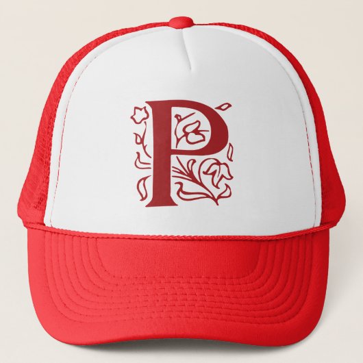 Fancy letter P Trucker Pet (Voorkant)