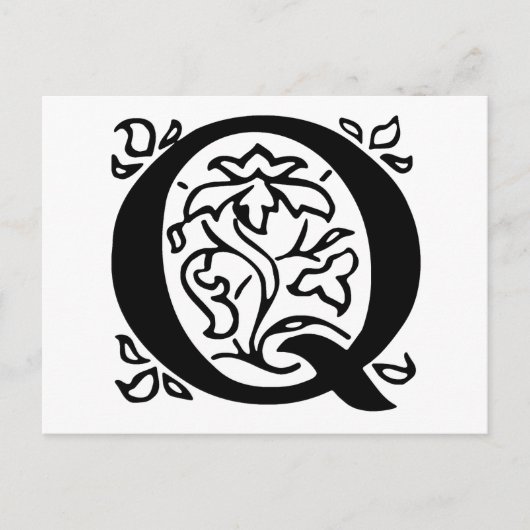 Fancy letter Q Briefkaart (Voorkant)