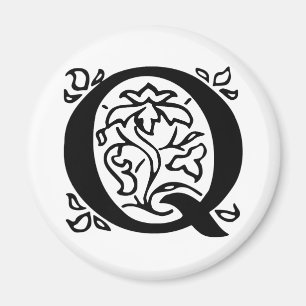 Fancy letter Q Magneet