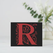 Fancy letter R Briefkaart (Staand voorkant)