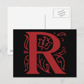Fancy letter R Briefkaart (Voorkant / Achterkant)