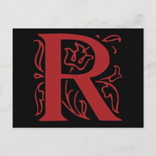 Fancy letter R Briefkaart (Voorkant)