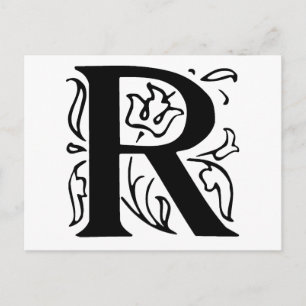 Fancy letter R Briefkaart