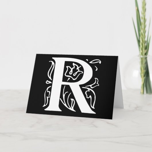 Fancy letter R Notitiekaartje (Voorkant)