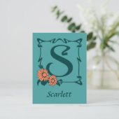 Fancy letter S Briefkaart (Staand voorkant)