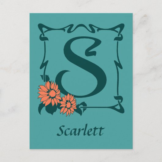 Fancy letter S Briefkaart (Voorkant)