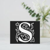 Fancy letter S Briefkaart (Staand voorkant)