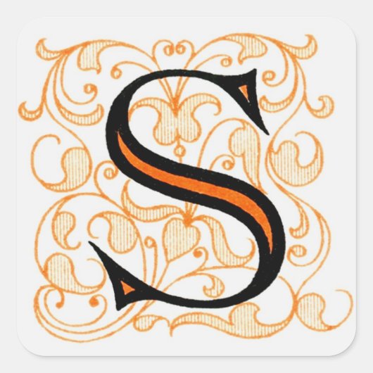 Fancy letter "S" — Sticker (Voorkant)