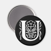 Fancy Letter U Magneet (Voorkant / Achterkant)