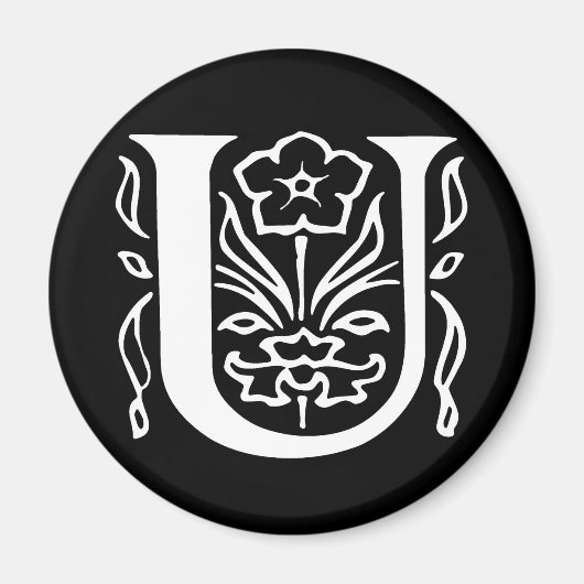 Fancy Letter U Magneet (Voorkant)