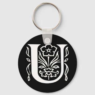 Fancy letter U Sleutelhanger