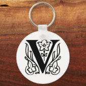 Fancy letter V Sleutelhanger (Voorkant)