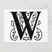 Fancy letter W Briefkaart (Voorkant)
