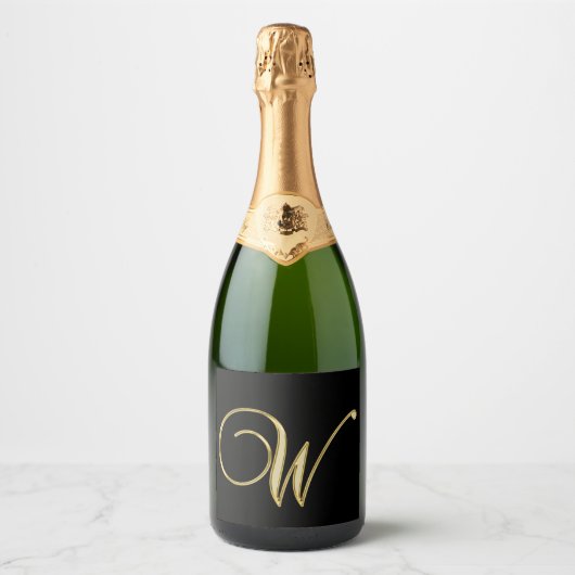 Fancy letter W wijnlabels, te koop! Sparkling Wijnetiket (Voorkant)