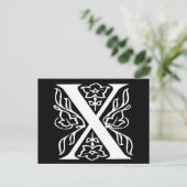 Fancy letter X Briefkaart (Staand voorkant)