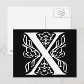Fancy letter X Briefkaart (Voorkant / Achterkant)