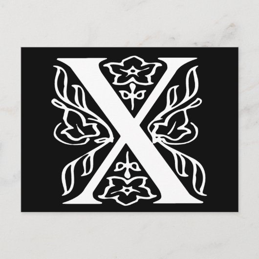 Fancy letter X Briefkaart (Voorkant)
