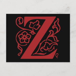 Fancy letter Z Briefkaart