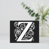 Fancy letter Z Briefkaart (Staand voorkant)