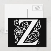 Fancy letter Z Briefkaart (Voorkant / Achterkant)