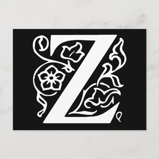 Fancy letter Z Briefkaart (Voorkant)