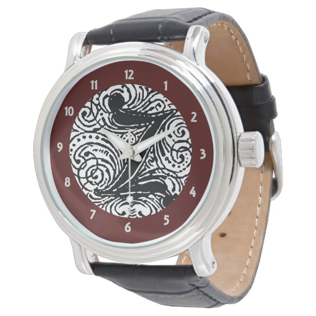Fancy letter Z Monogram Z Monarchia Z Horloge (Gekanteld)