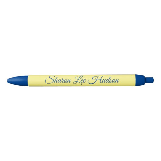 Fancy lettertype Blauw & geel Blauwe Inkt Pen (Voorkant)
