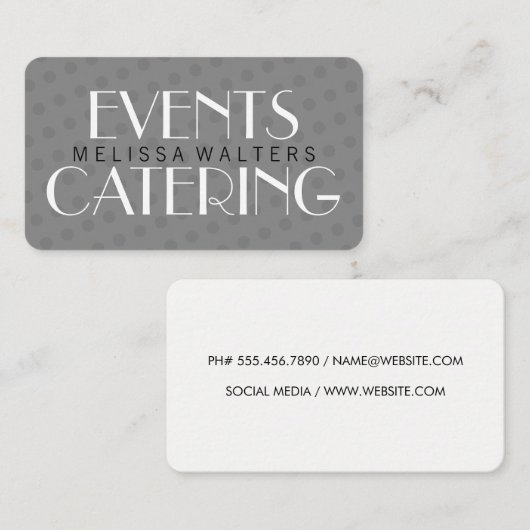 Fancy lettertype / stippen visitekaartje (Voorkant / Achterkant)