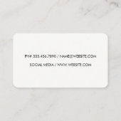 Fancy lettertype / stippen visitekaartje (Achterkant)