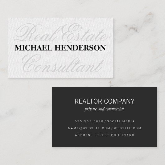 Fancy lettertype Wavy Visitekaartje (Voorkant / Achterkant)