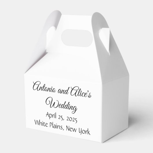 Fancy lettertype: White Wedding Bedankdoosjes (Voorkant Zijde)