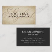 Fancy lettertypematroon visitekaartje (Voorkant / Achterkant)