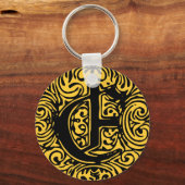 Fancy lettertypemonarchie E, letter E, alfabet E Sleutelhanger (Voorkant)