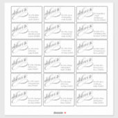 Fancy levering aan gast richtend Sticker (Vel)