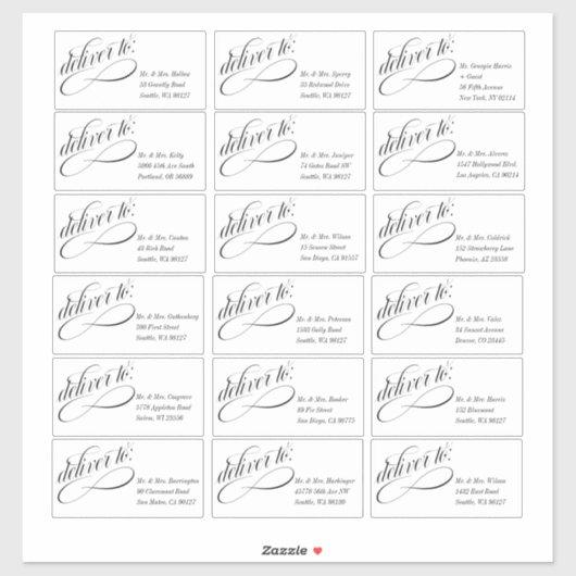 Fancy levering aan gast richtend Sticker (Vel)