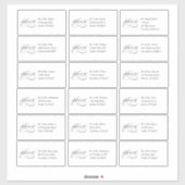 Fancy levering aan gastadressering sticker (Vel)