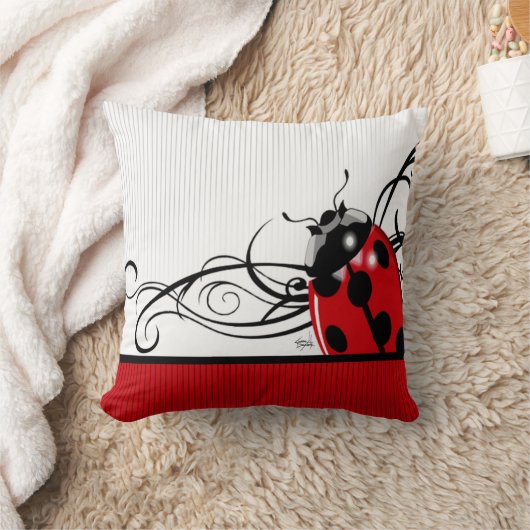 Fancy lieveheersbeestje | Rood Kussen (Deken)