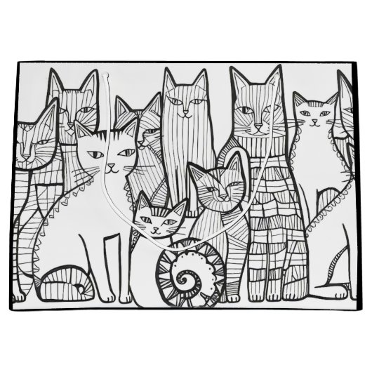 Fancy lijn groot cadeauzakje (Voorkant)