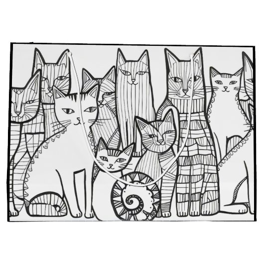 Fancy lijn groot cadeauzakje (Achterkant)