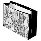 Fancy lijn groot cadeauzakje (Voorkant Gekanteld)